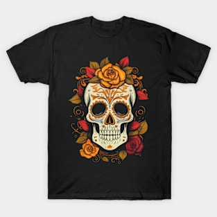 De Los Muertos Day of the Dead Sugar Skull Halloween Women T-Shirt